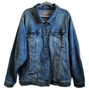 Torrid Women's Denim Jacket Size 5X Blue Jean Classic Casual Flattering Stretch
